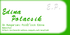 edina polacsik business card